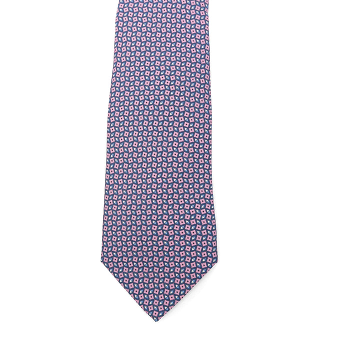 Tie Canali Blue/pink Silk: 100. Ties