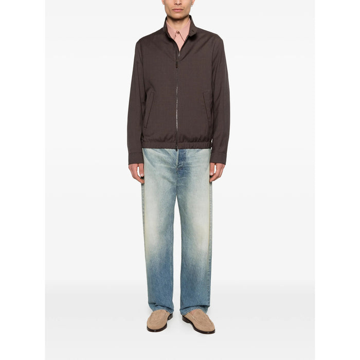 Outerwear Canali Brown Calf Leather: 100. Outerwears
