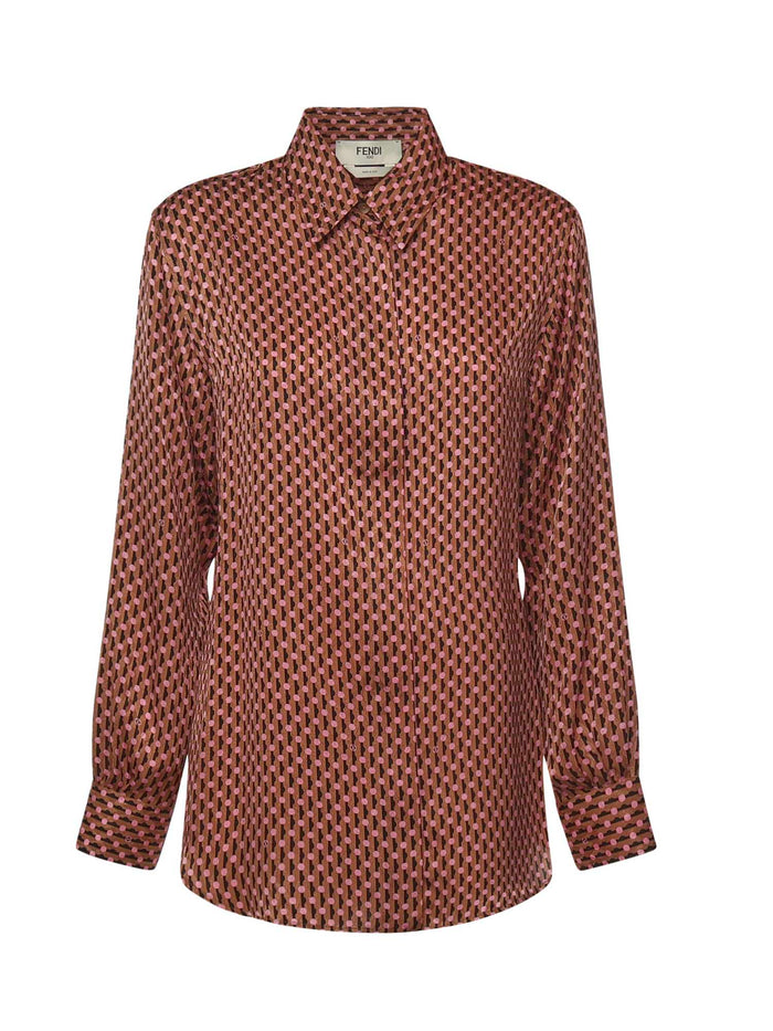 Fendi Shirts Pink Silk