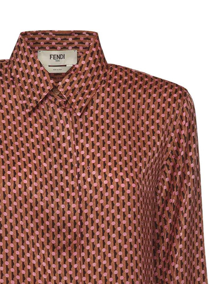 Fendi Shirts Pink Silk