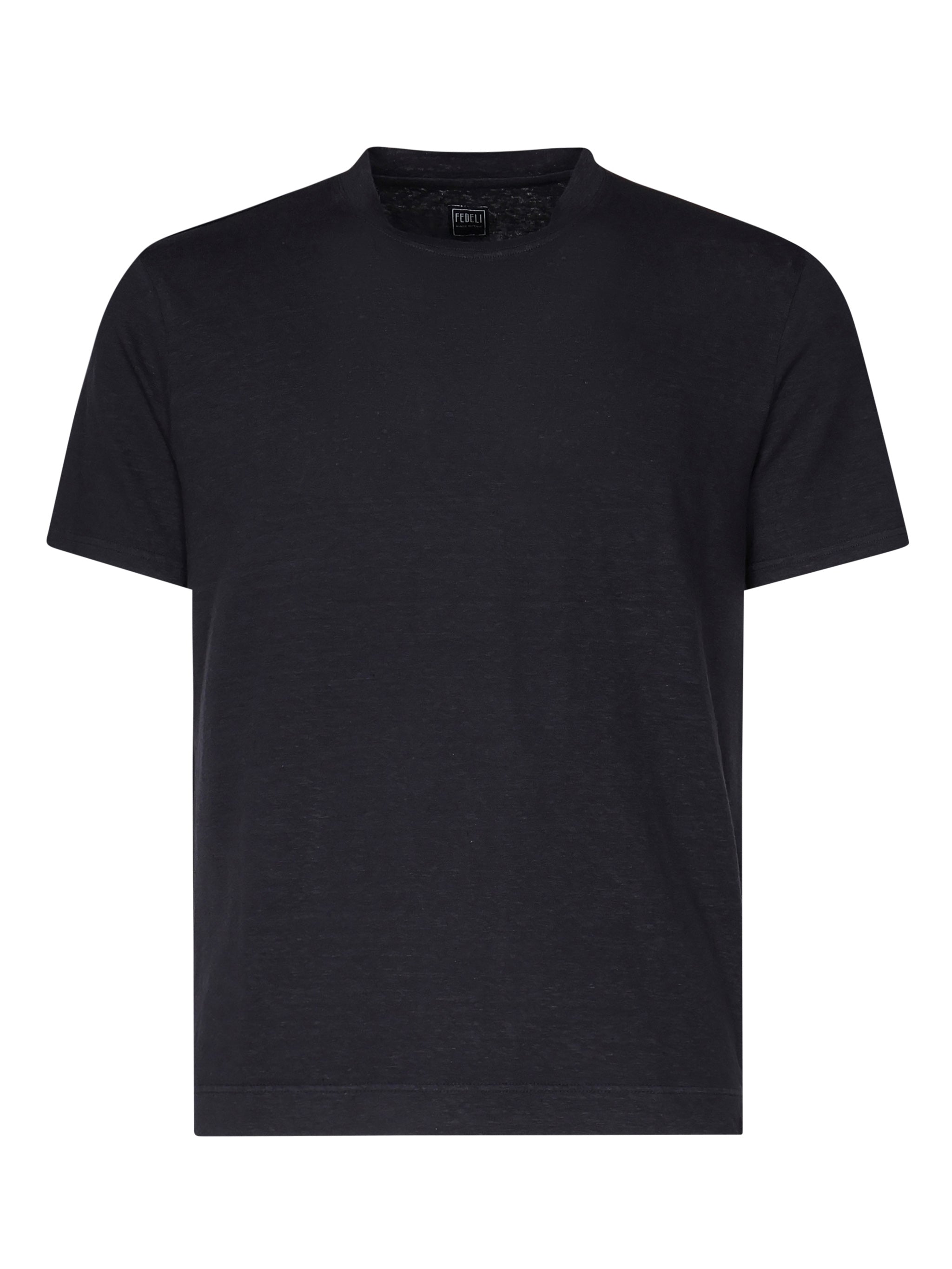 Fedeli T-Shirts And Polos Black Linen