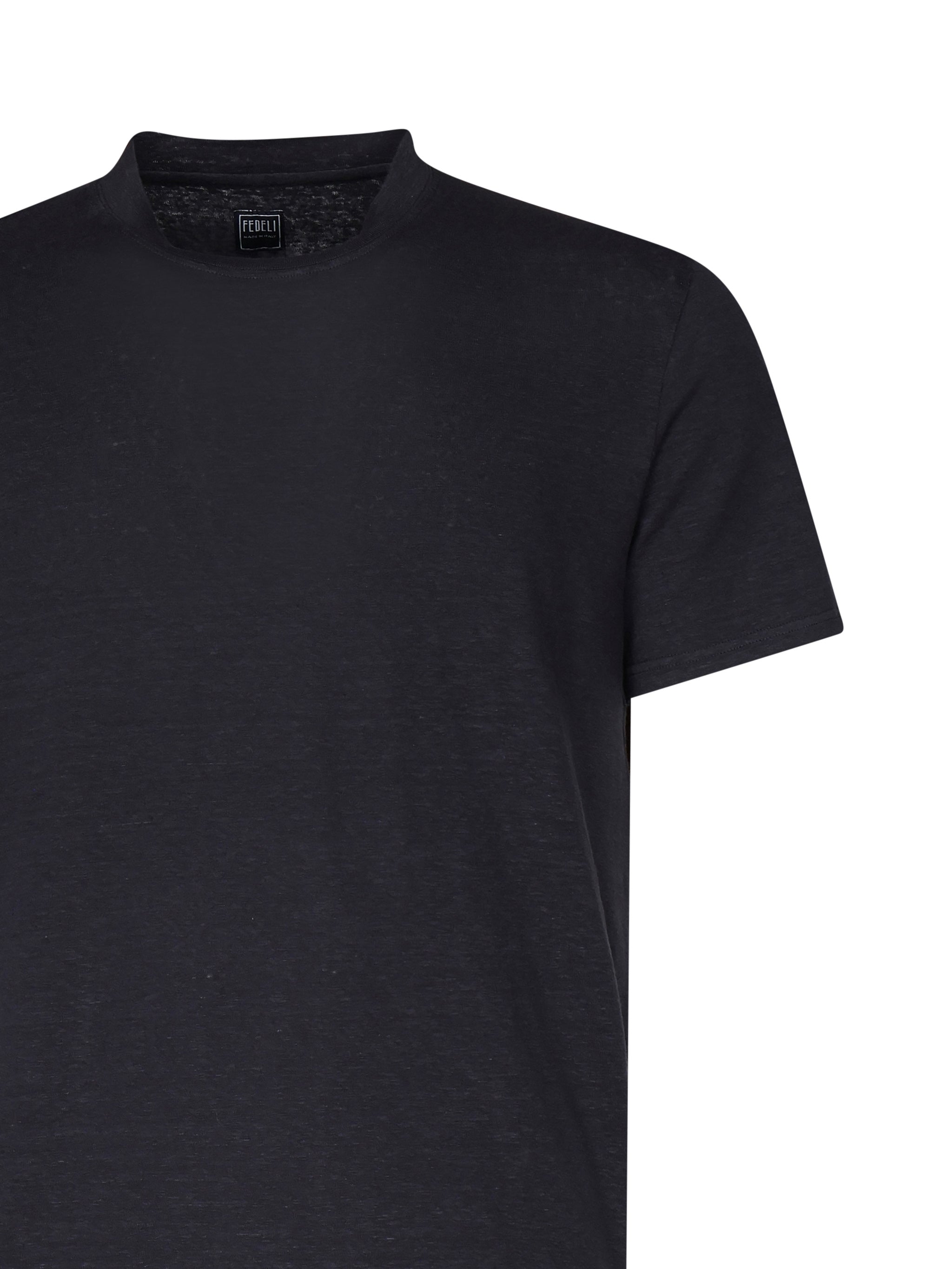 Fedeli T-Shirts And Polos Black Linen