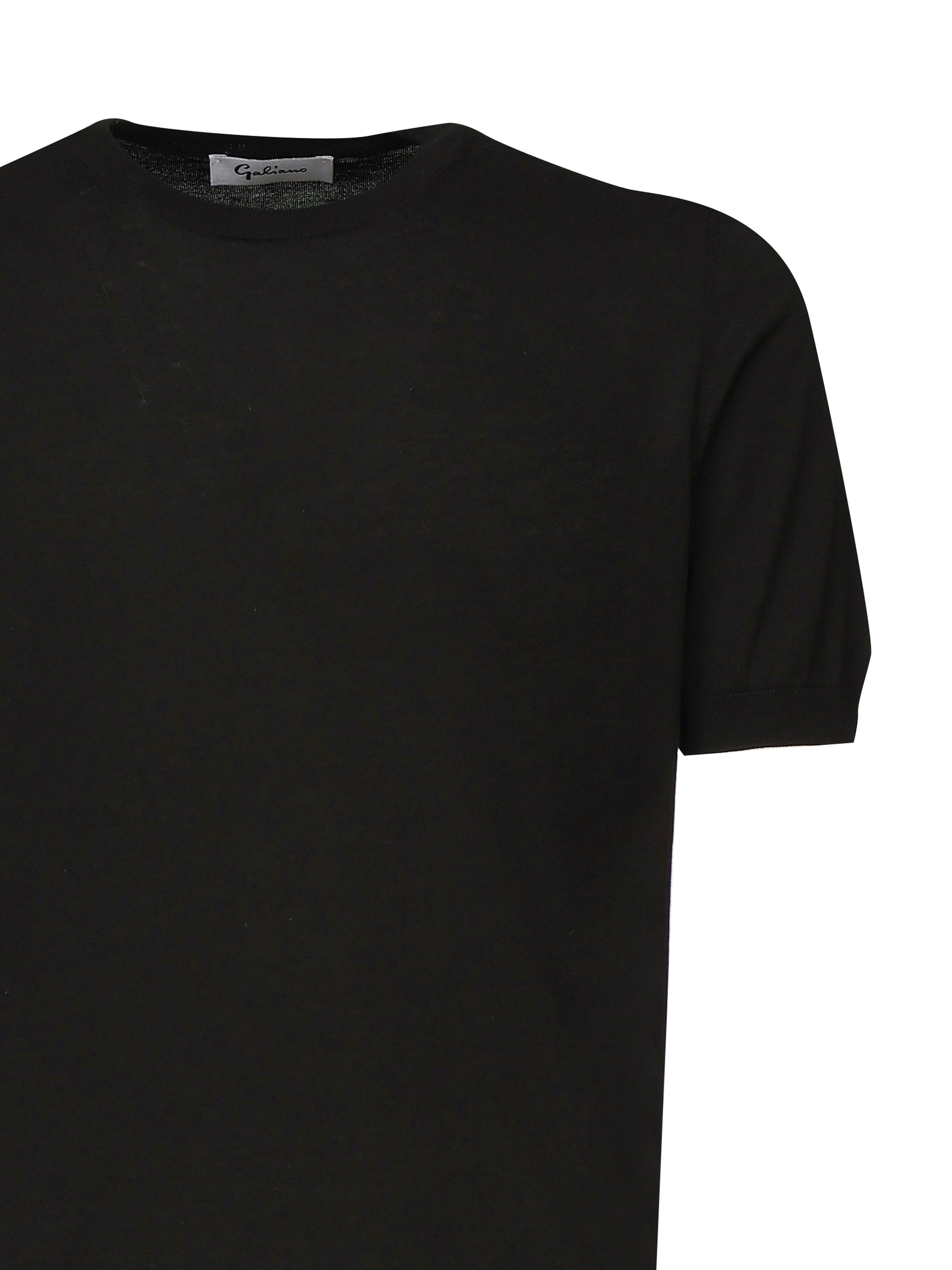 GALIANO T-shirts and Polos Black Cotton