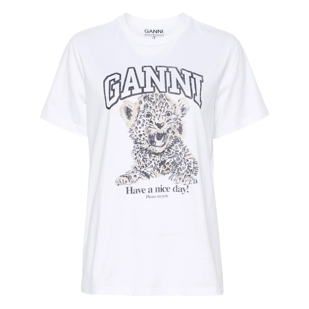 T-Shirt Ganni Grey Organic Cotton: 100. T-shirts