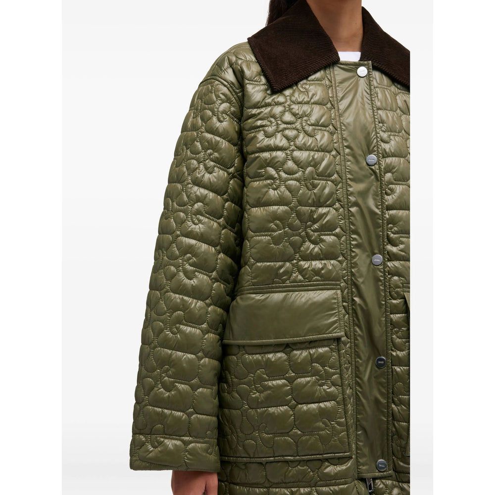 Outerwear Ganni Green Fabric: 100. Outerwears