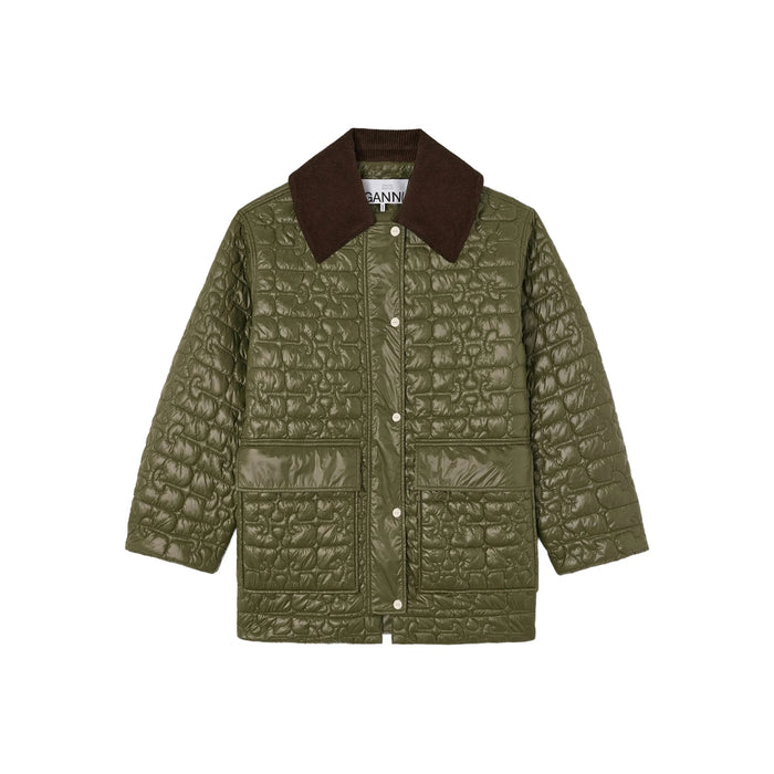 Outerwear Ganni Green Fabric: 100. Outerwears