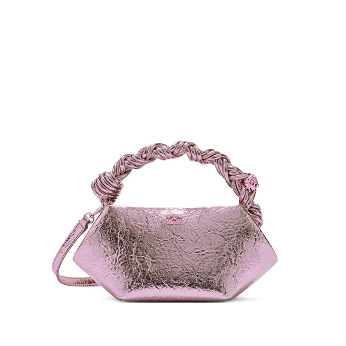 Bag Ganni Pink Calf Leather: 100