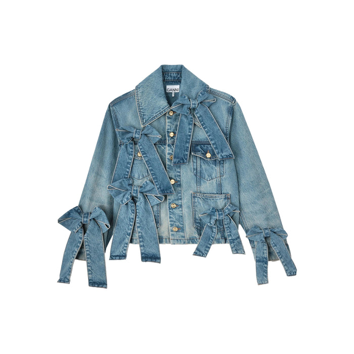 Outerwear Ganni Blue Fabric: 100. Outerwears