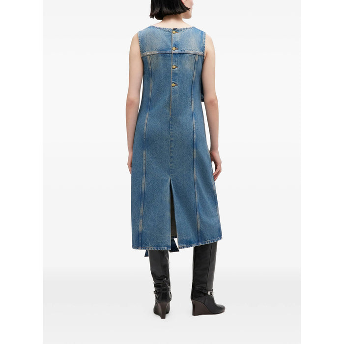 Dress Ganni Blue Organic Cotton: 100