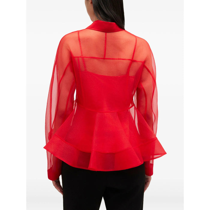 Shirt Ganni Red Lining Polyester: 100