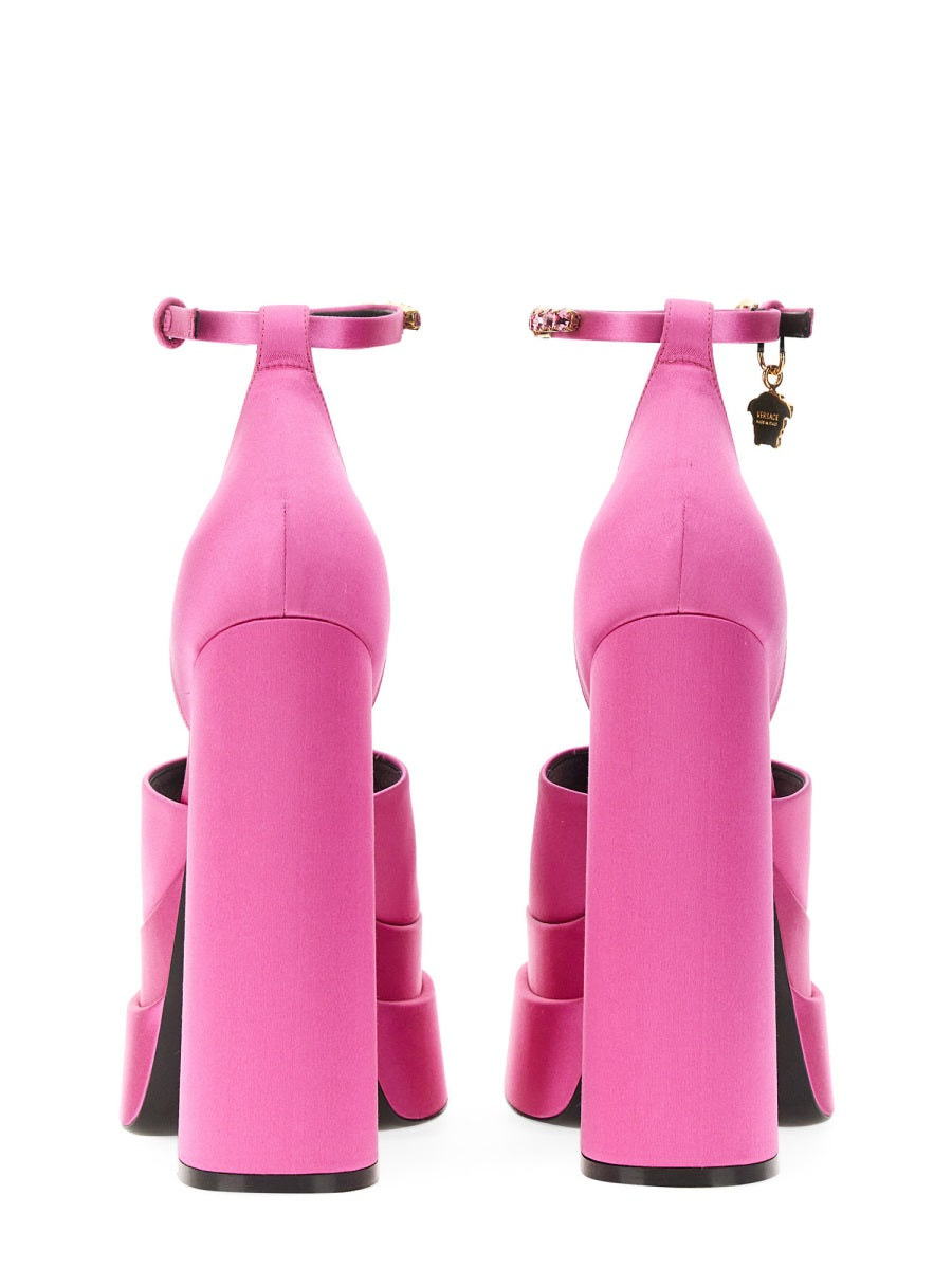Medusa Platform Sandals Pink Viscose