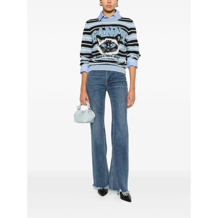 Sweater Ganni Blue/black Wool: 45