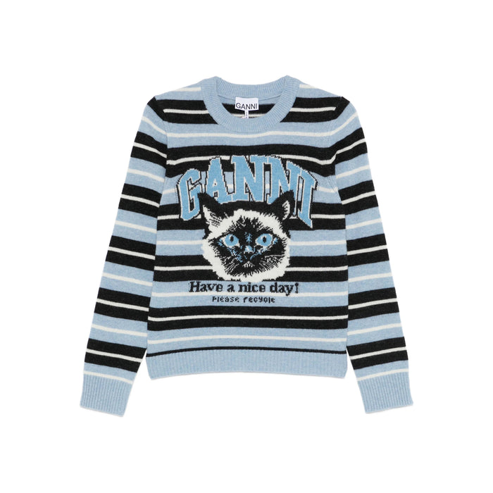 Sweater Ganni Blue/black Wool: 45