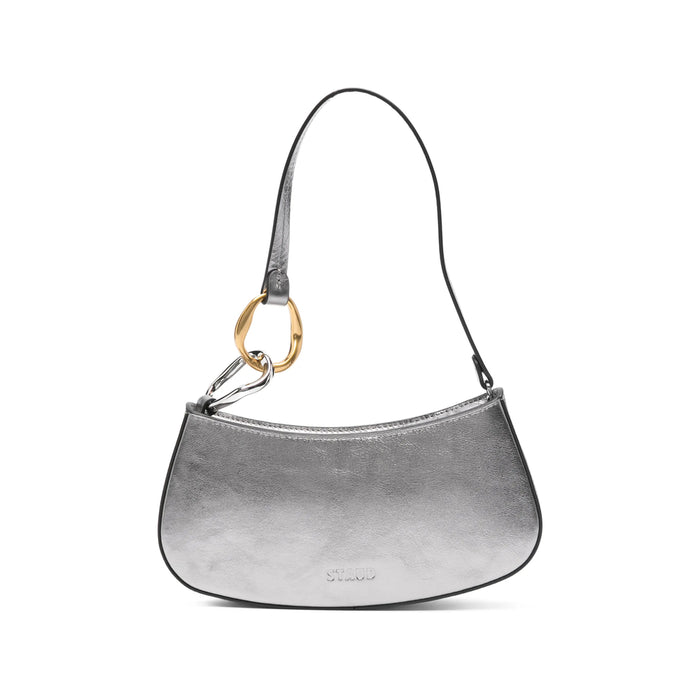 Bag Staud Silver Calf Leather: 100