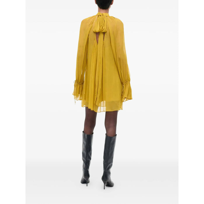 Dress Staud Yellow Polyester: 100