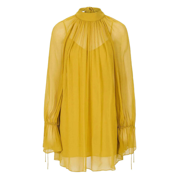 Dress Staud Yellow Polyester: 100