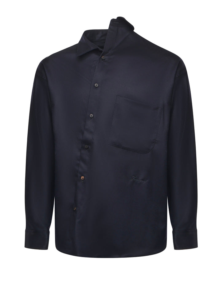 Jacquemus Shirts Blue Virgin Wool