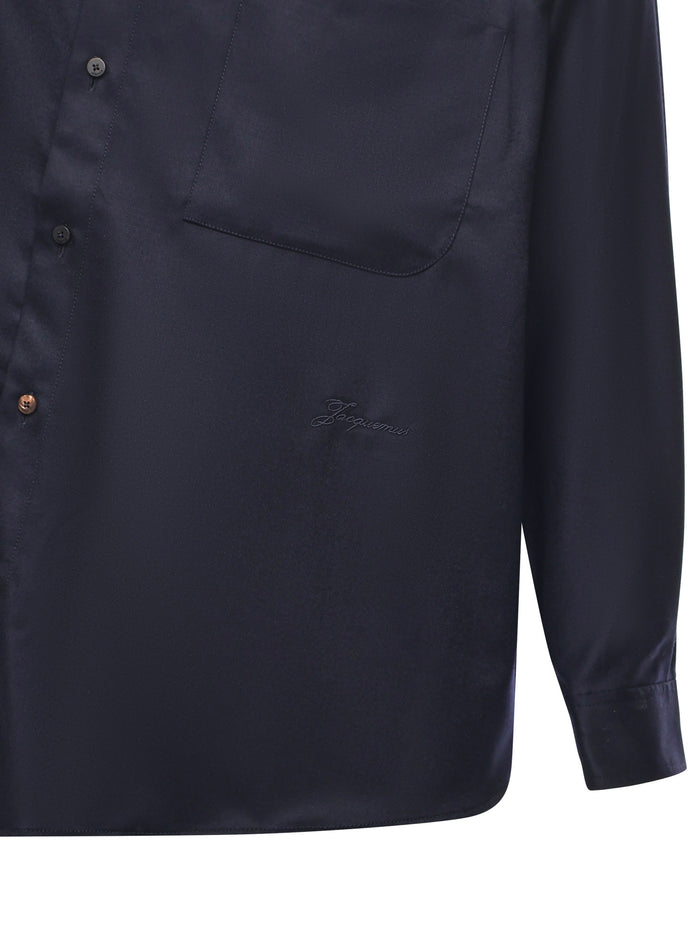Jacquemus Shirts Blue Virgin Wool
