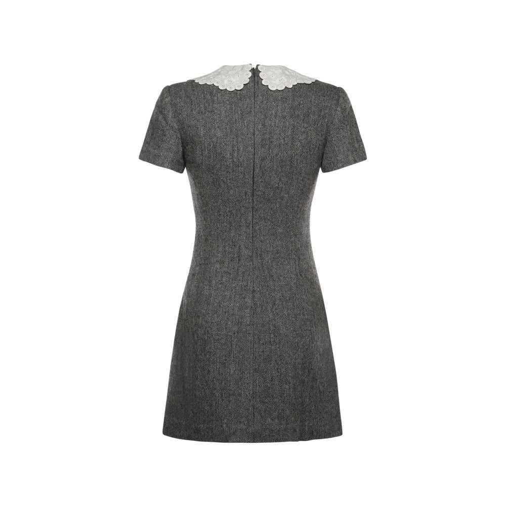 Dress Self-Portrait Grey Cotton: 100