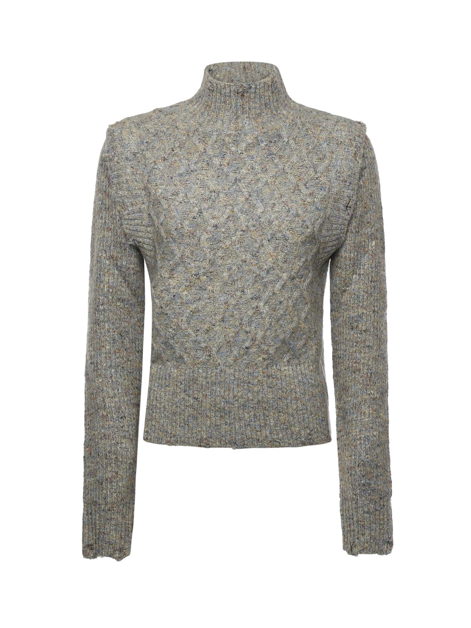 Pinko Sweaters Green/grey/beige Polyester