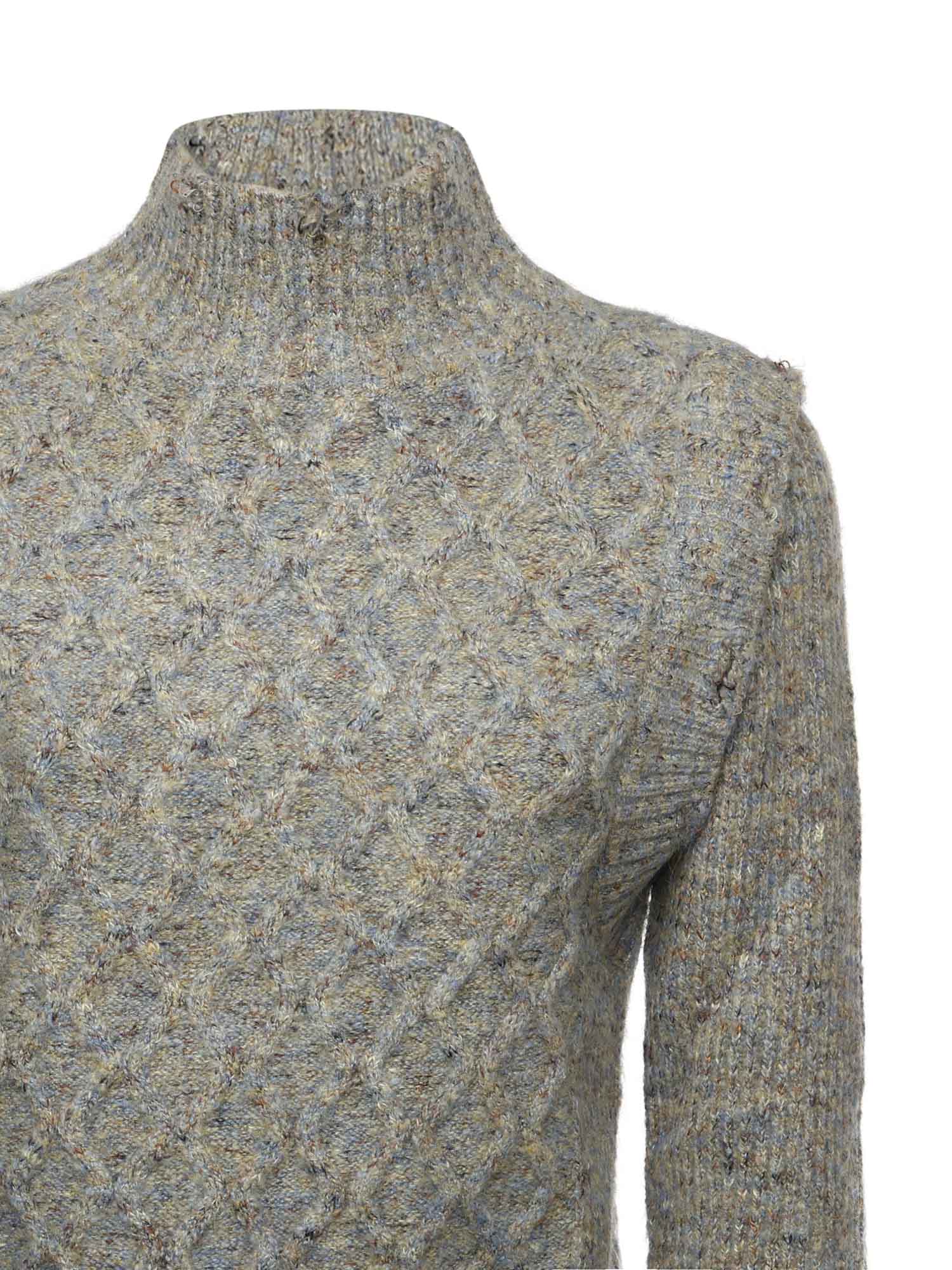 Pinko Sweaters Green/grey/beige Polyester
