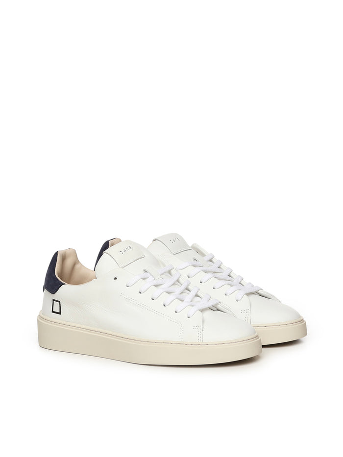 D.a.t.e. Sneakers White-blue Calfskin