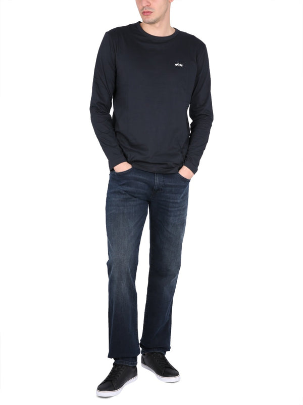 T-Shirt With Logo Blue Cotton T-shirts