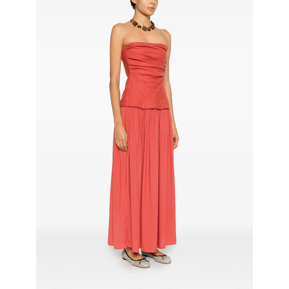 Dress Faithfull The Brand Red Lining Cotton: 100