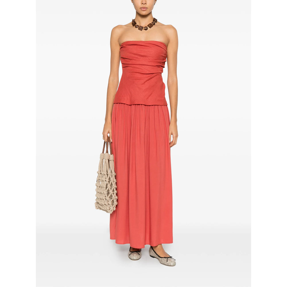 Dress Faithfull The Brand Red Lining Cotton: 100