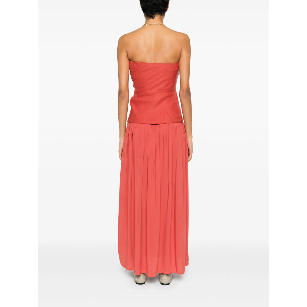 Dress Faithfull The Brand Red Lining Cotton: 100
