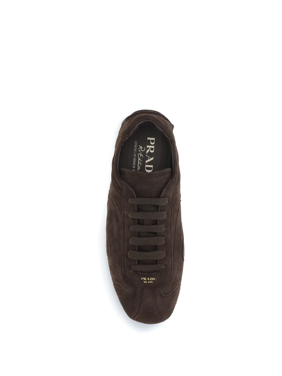 Sneakers Monte Carlo Re-Edition Dark Brown Suede Lamb Leather Lace-up Shoes