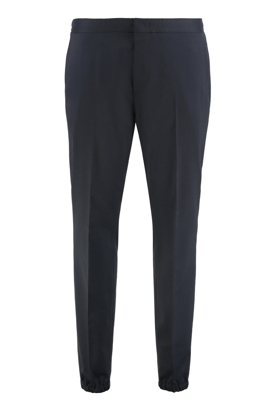 Wool Blend Pants Blue Trousers