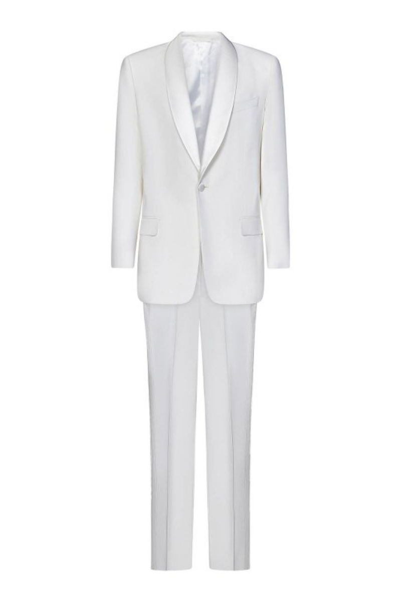 Givenchy Shawl Lapel Jacket_white White Clothing