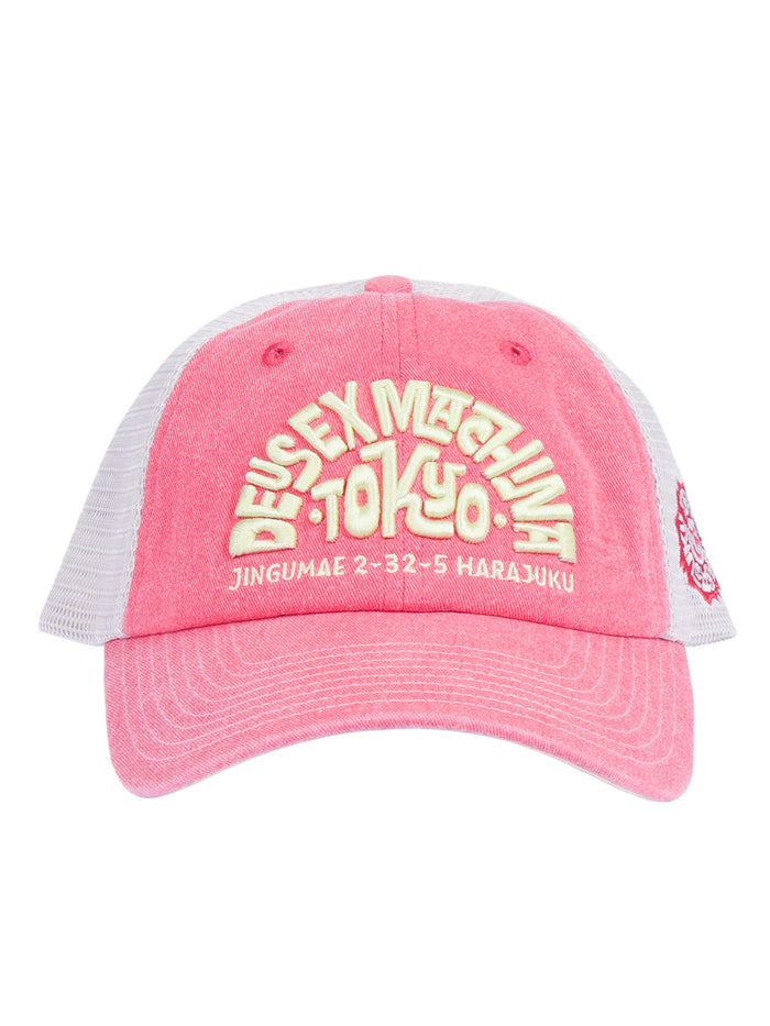 Tokyo Address Trucker Pink Hat