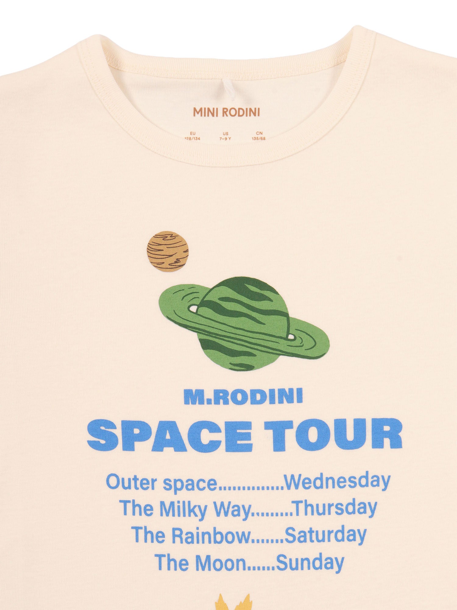 Space tour regular sp ss tee Beige Organic Cotton Short Sleeves T-shirt