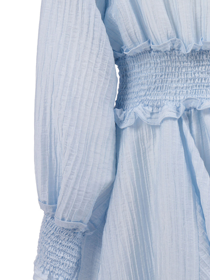 WOVEN DRESS Light Blue