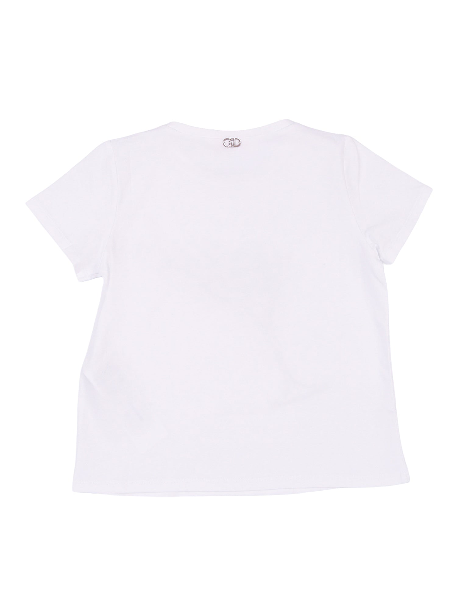 T-SHIRT White Cotton Elastane Short Sleeves