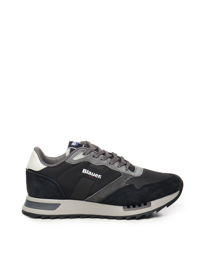 Blauer Sneakers Black/grey Leather(cow)+textile