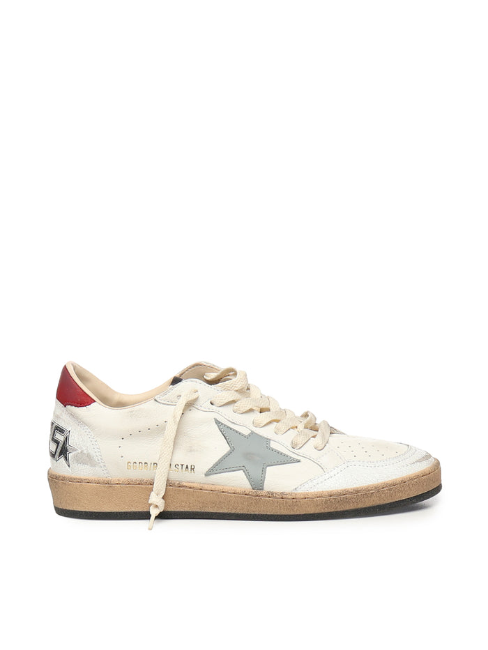 Golden Goose Sneakers White/silver Blue/red Goat Leather ; Cow