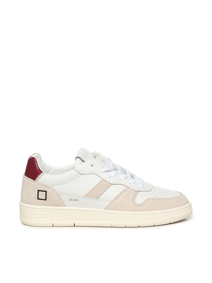 D.a.t.e. Sneakers White- Bordeaux