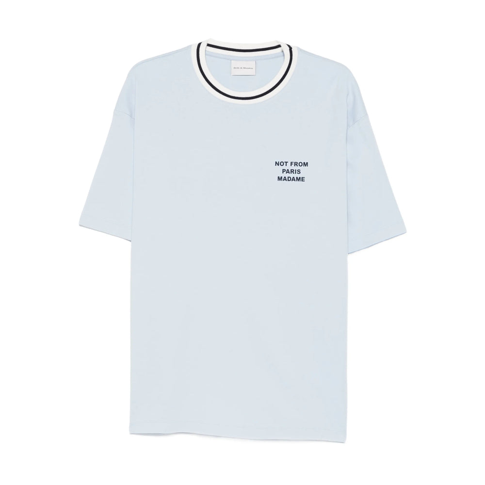 T-Shirt Drole De Monsieur Blue Cotton: T-shirts