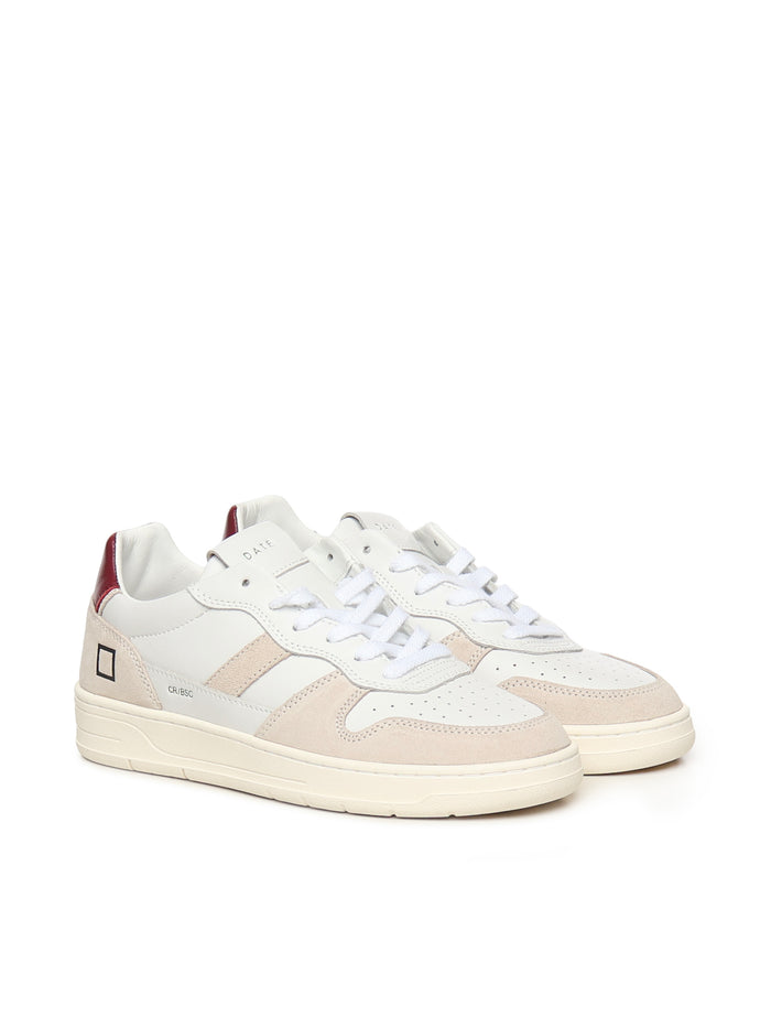 D.a.t.e. Sneakers White- Bordeaux