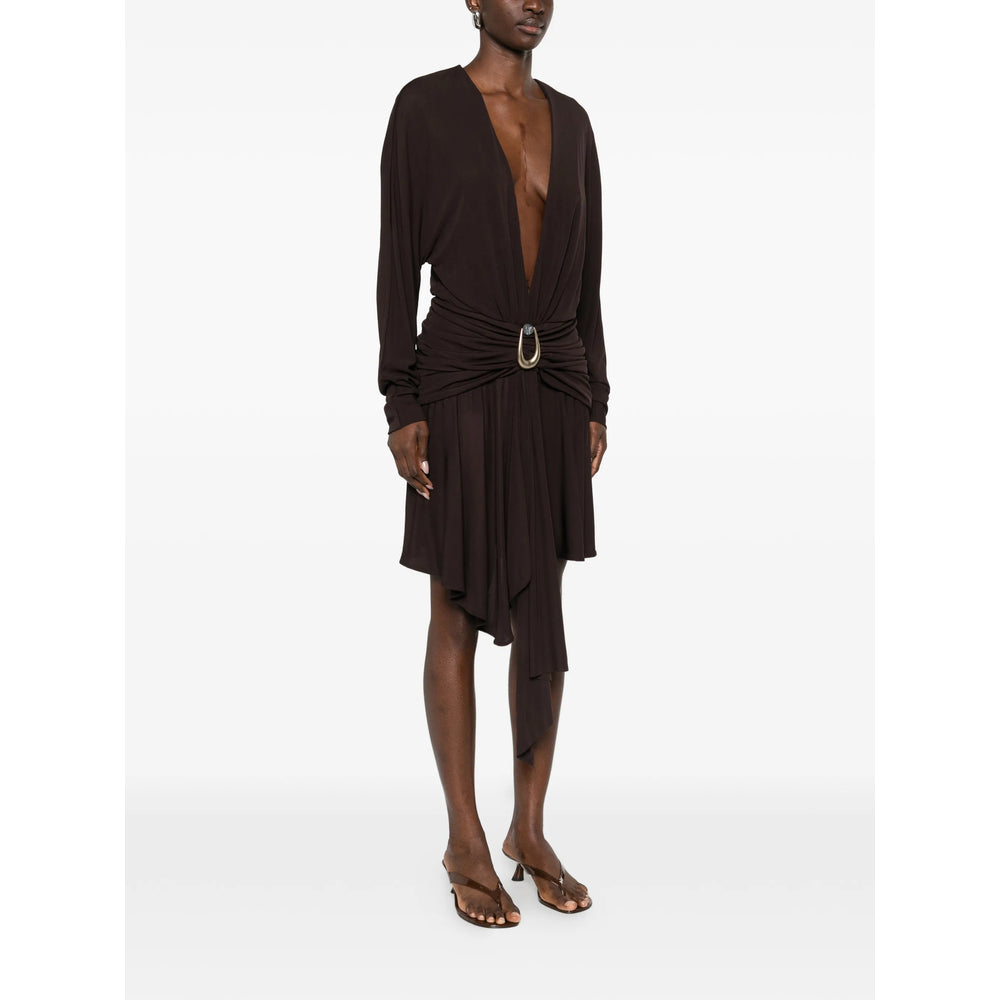Dress Christopher Esber Brown Viscose: 100
