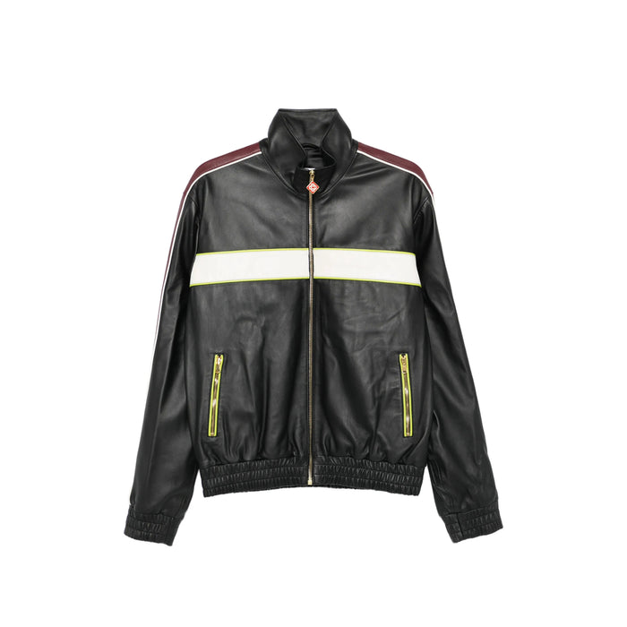 Leather Outerwear Casablanca Black/white Lining Cotton: 100. Outerwears
