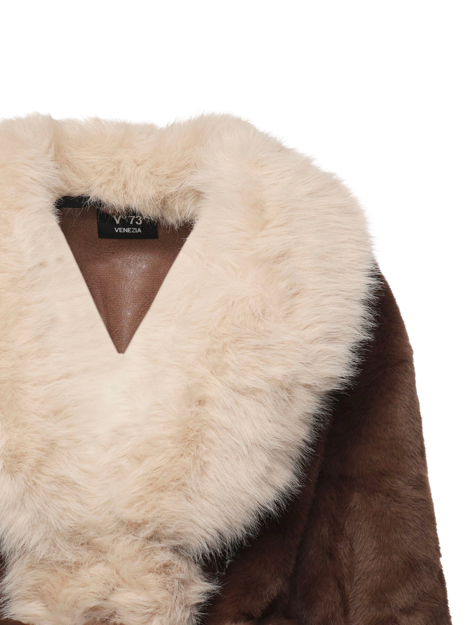 V° 73 Coats Beige/brown Polyester