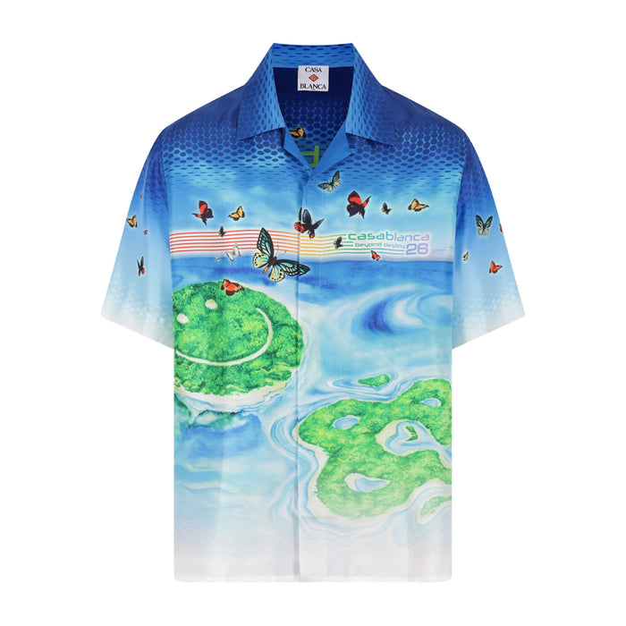 Shirt Casablanca Blue/green Silk: 100