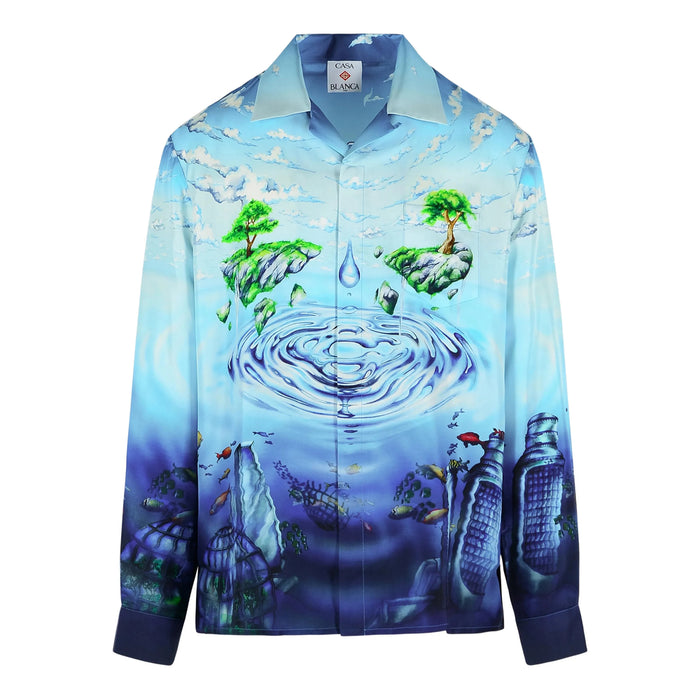 Shirt Casablanca Blue Silk: 100