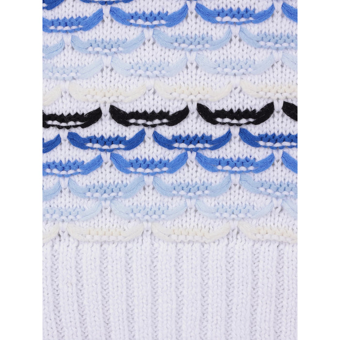 Sweater Casablanca White/blue Cotton: 100