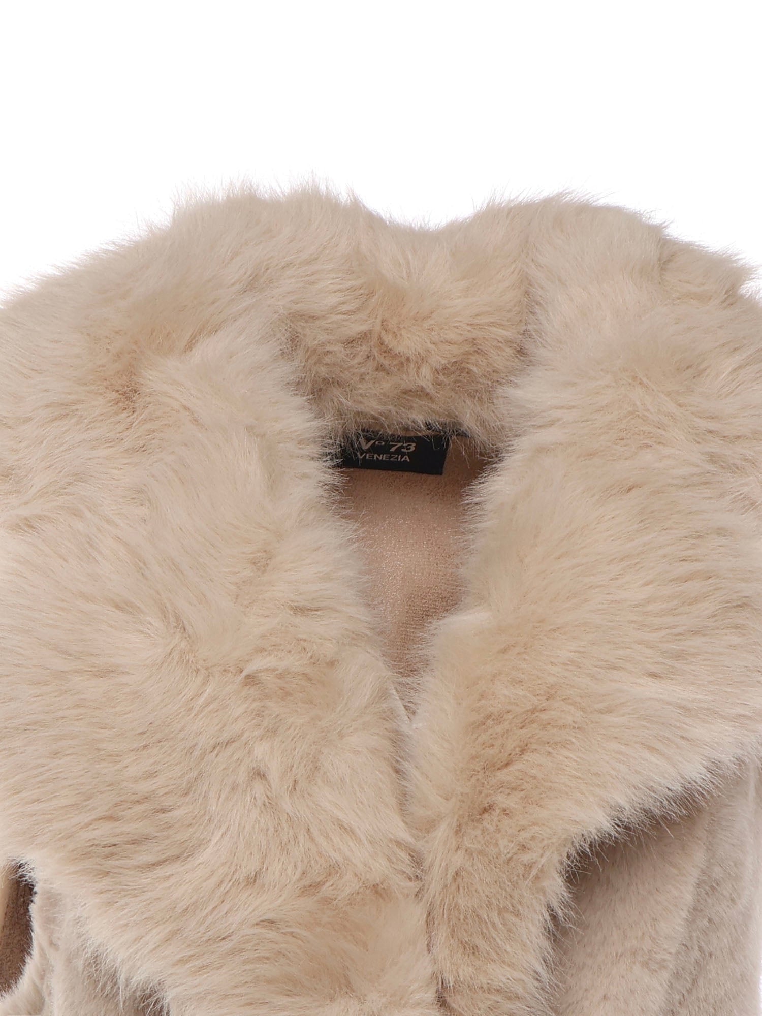 V° 73 Coats Beige Polyester