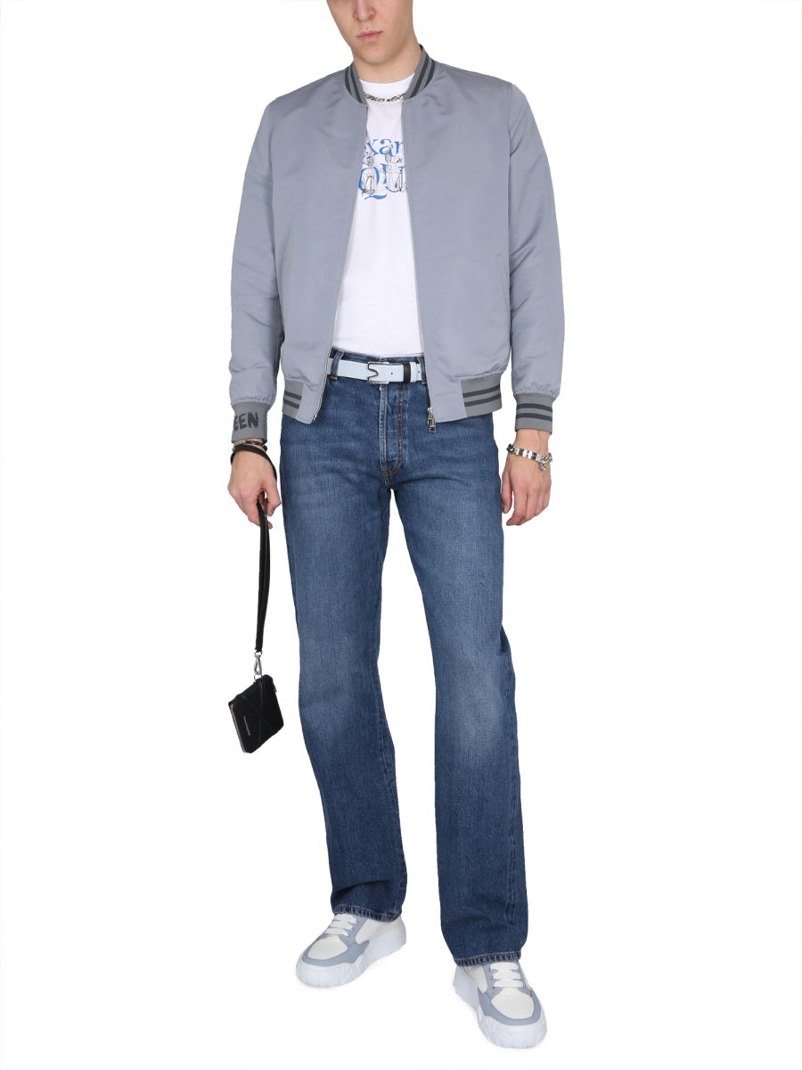 Five Pocket Jeans Blue Cotton